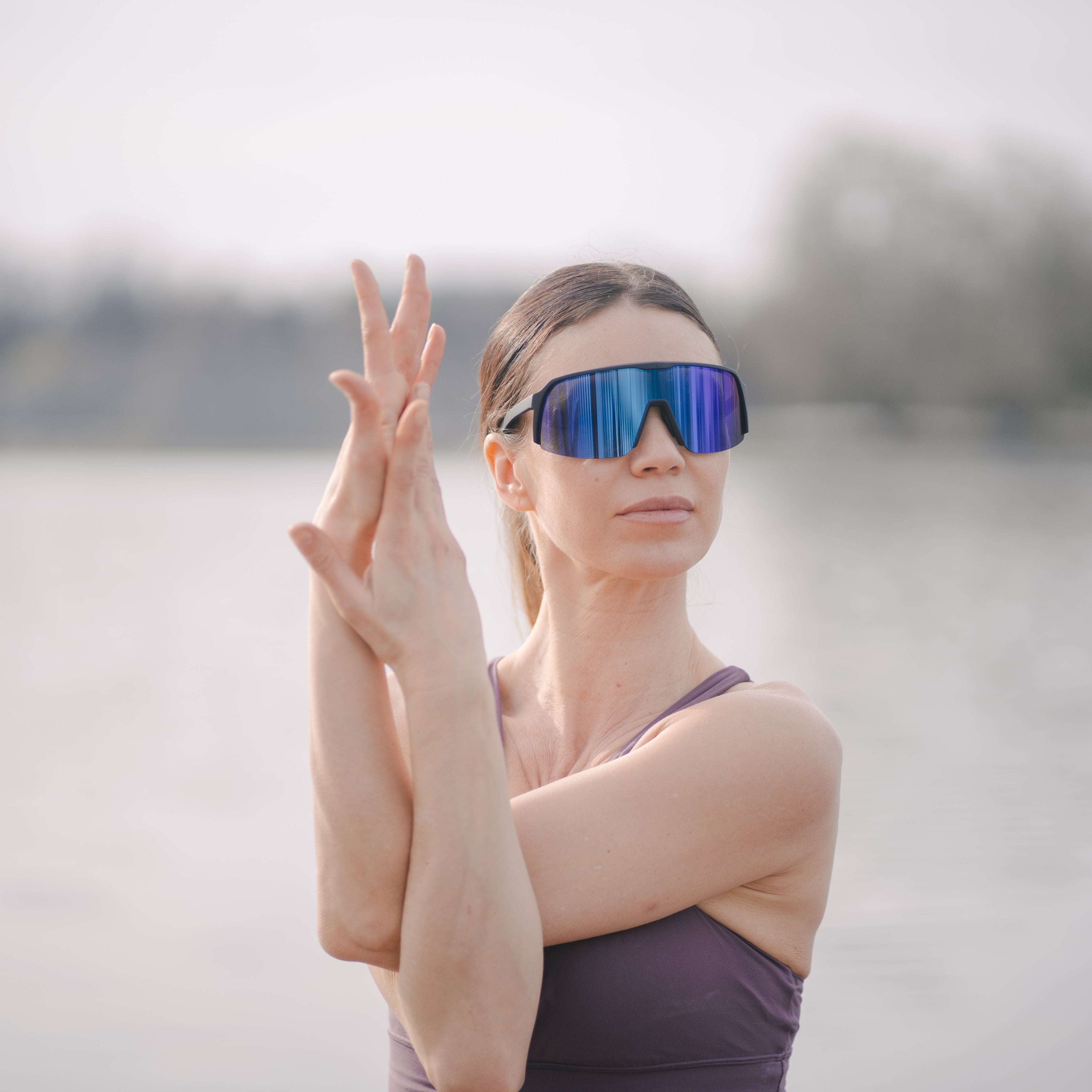 Omega | Black | Blue Mirror Lenses
