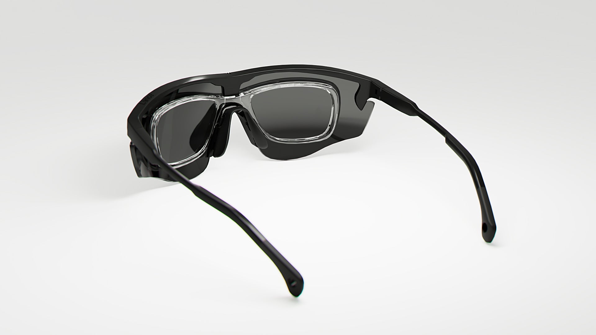 KE0185 Black with Grey Mirror Lenses