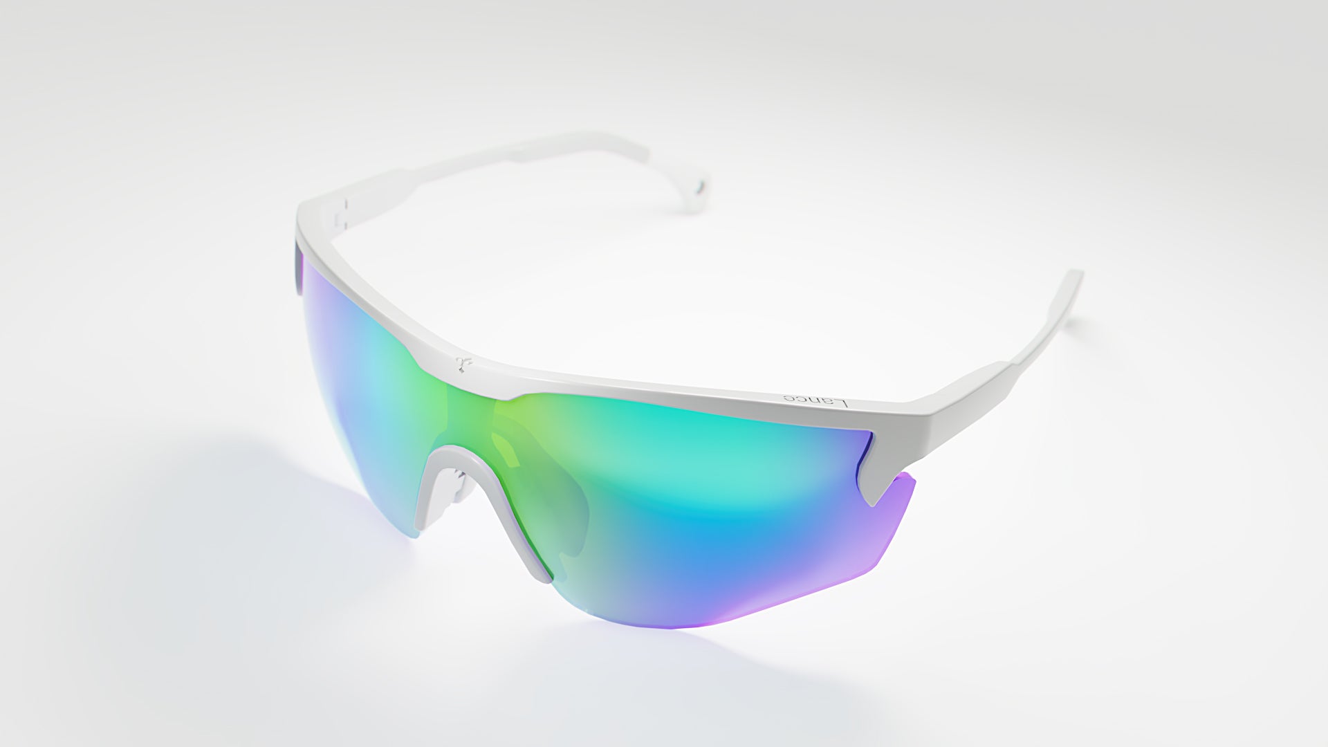 KE0185 White with Blue Mirror Lenses