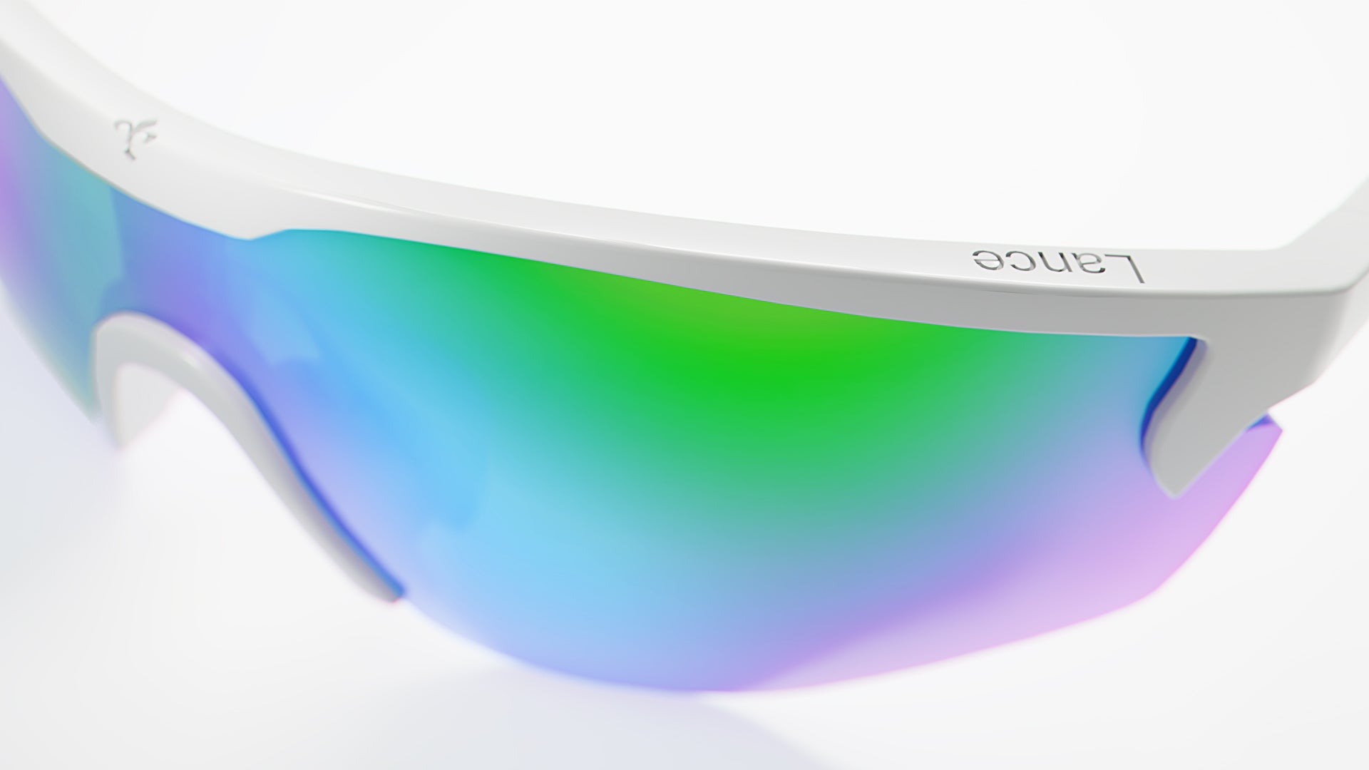 KE0185 White with Blue Mirror Lenses