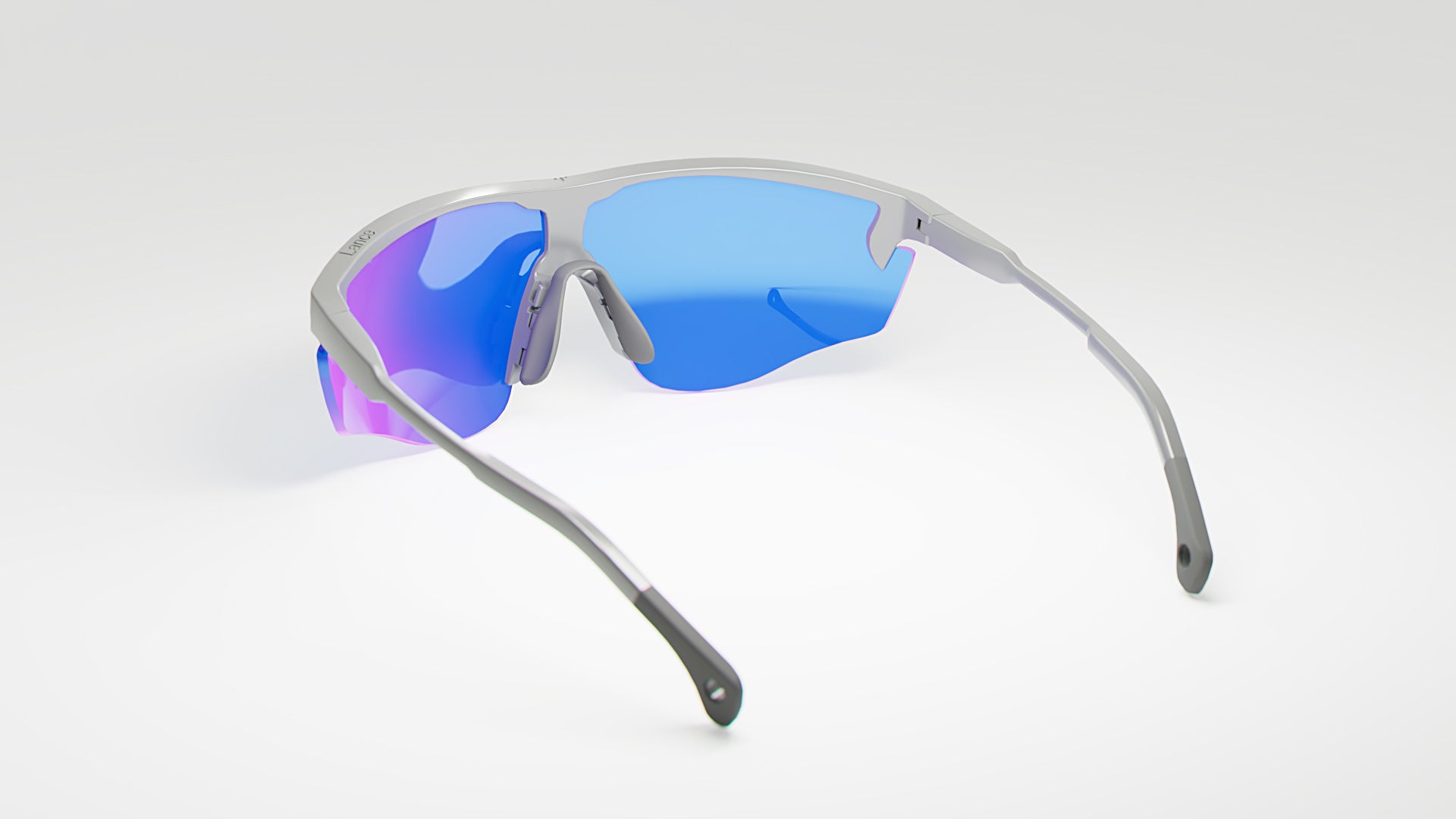 KE0185 White with Blue Mirror Lenses