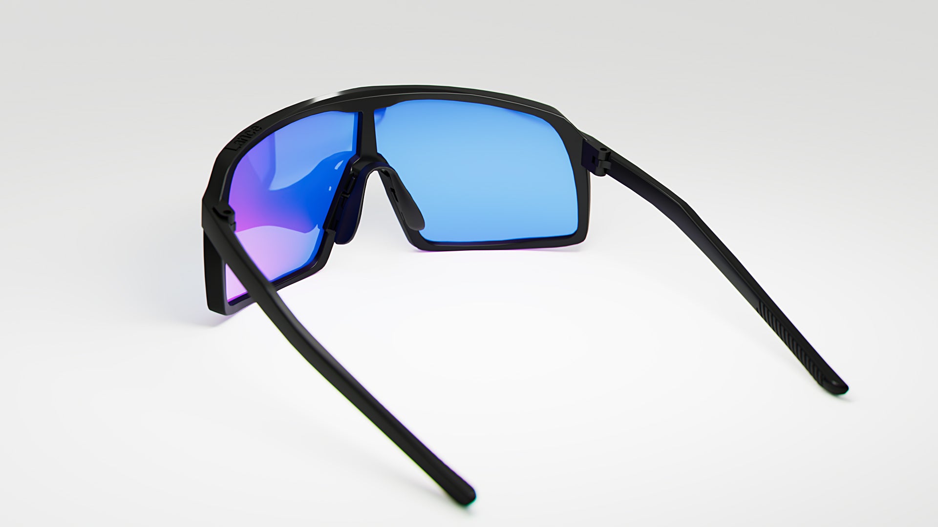 KE1797 Black with Blue Mirror Lenses