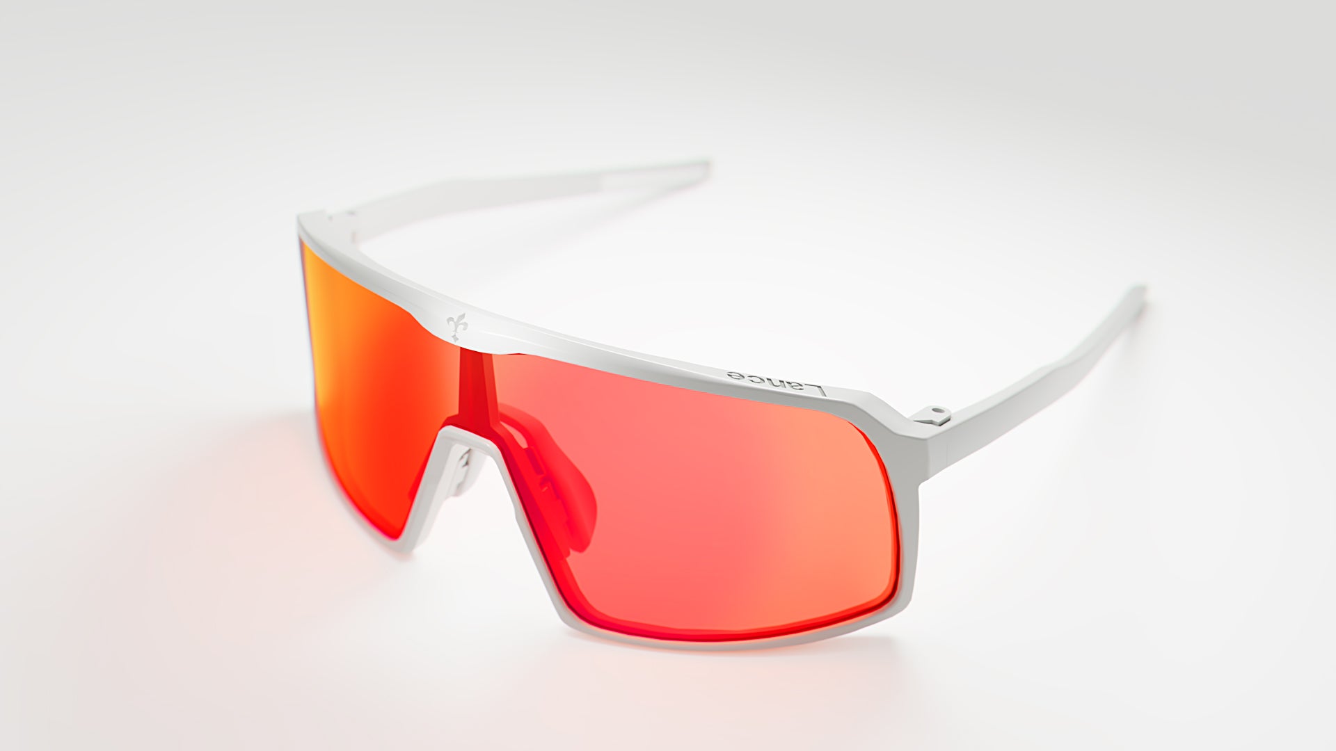 KE1797 White with Red Mirror Lenses