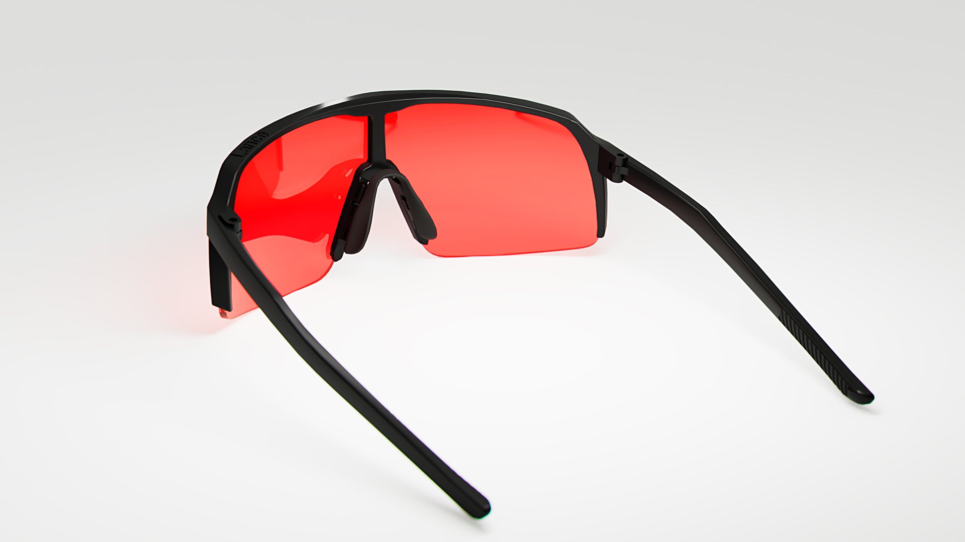 KE1798 Black with Red Mirror Lenses